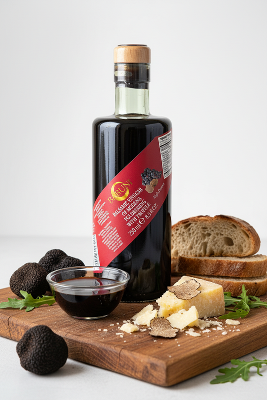 AGED Balsamic Condiment with White Truffle 250 ML HUG bottle (aged in barrels)