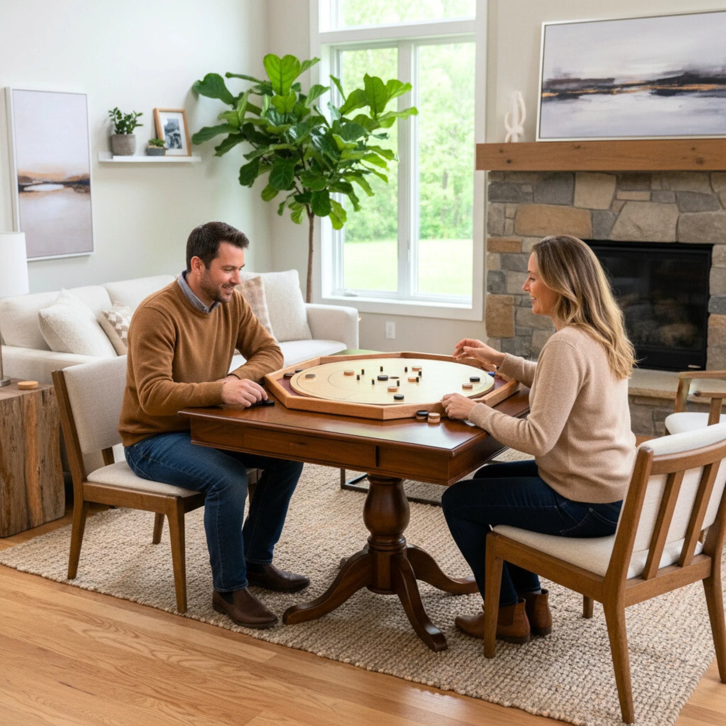 The Baltic Bircher by Crokinole Canada - Large Traditional Crokinole Board Game Set