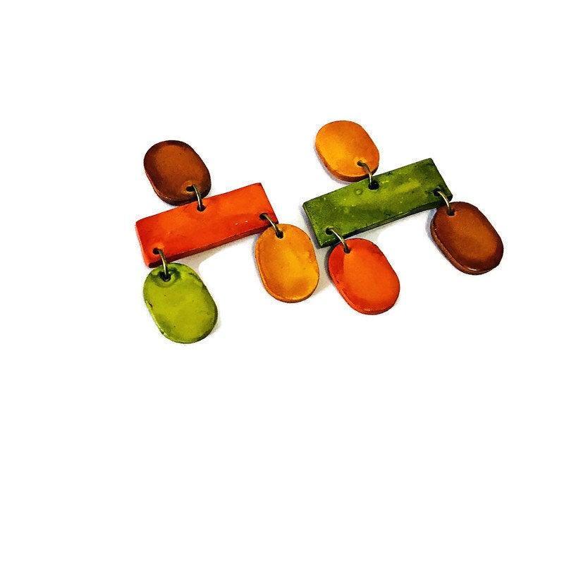 Big Chunky Statement Necklace In Earthy Aesthetic