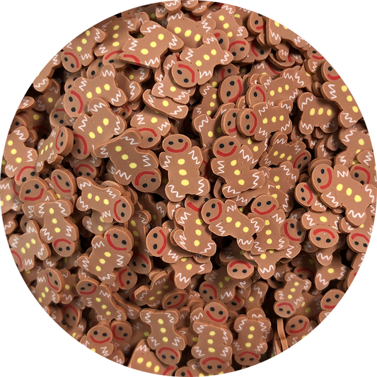 Gingerbread Man Fimo Slices
