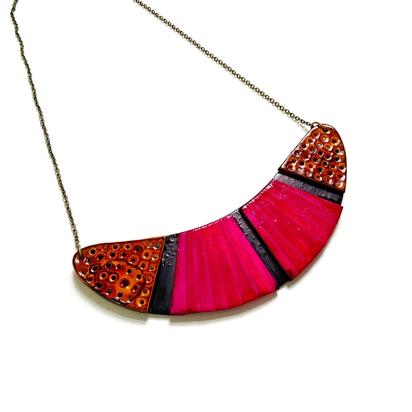 Black & Hot Pink Earrings Post or Clip On- "Kelly"