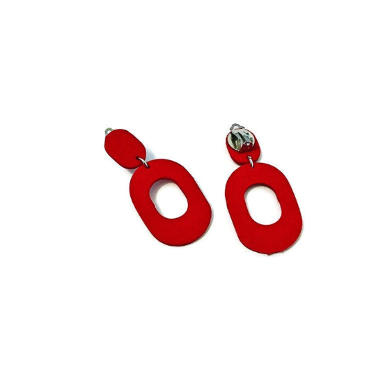 Black Clip On Earrings for Non Pierced Ears- "Pam"
