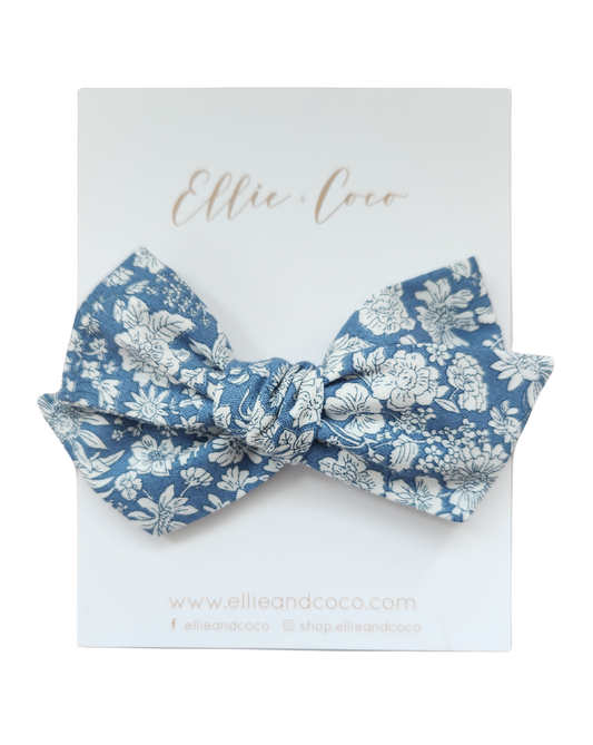 Blue Chinoiserie Oversize Bow