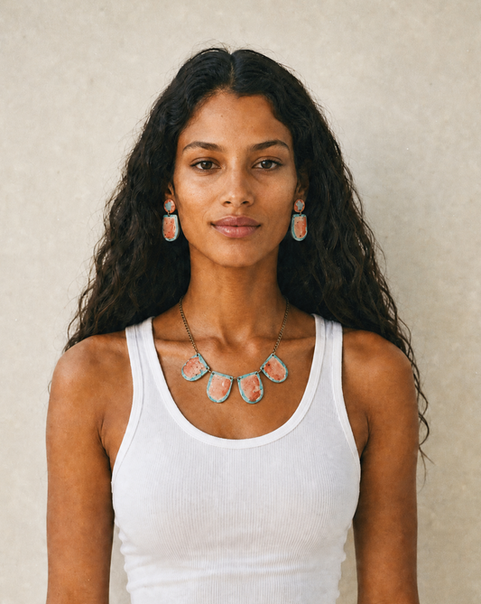 Pastel Statement Jewelry Set Handmade