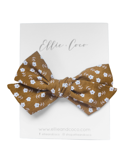 Butterscotch Daisies Oversize Bow