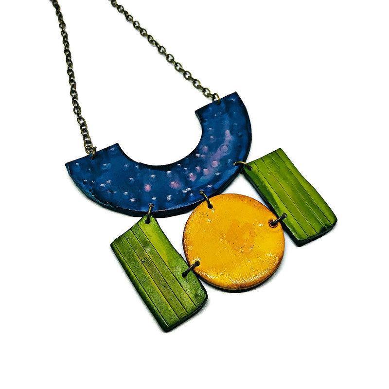 Bold Wide Statement Earrings- "Joan"