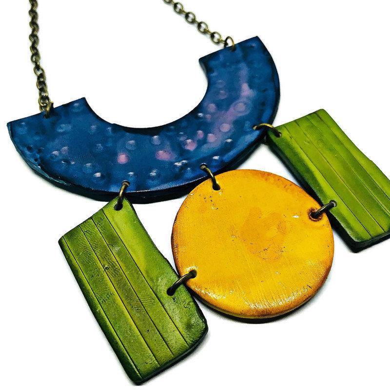 Bold Wide Statement Earrings- "Joan"