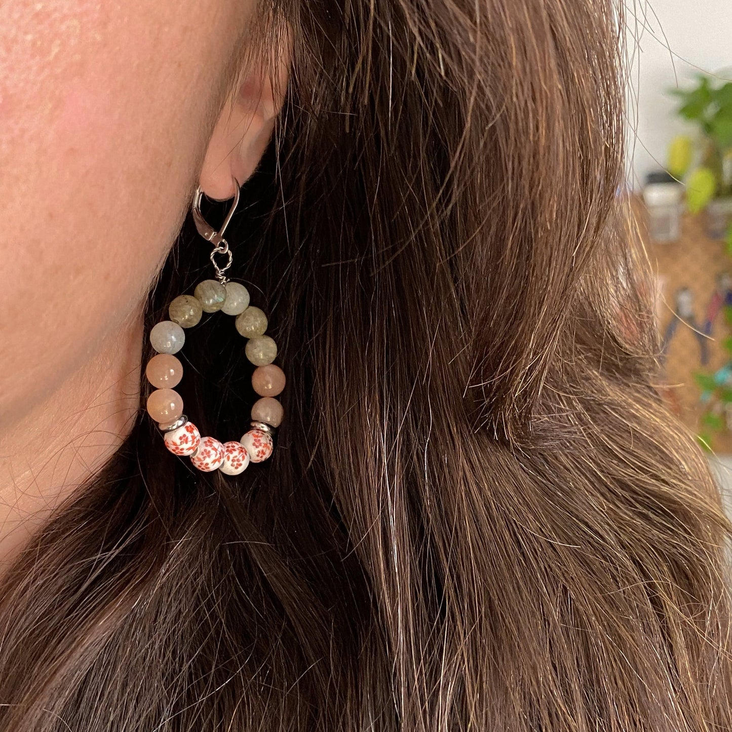 Boucles d’oreilles bohèmes en pierres naturelles | CAPRI