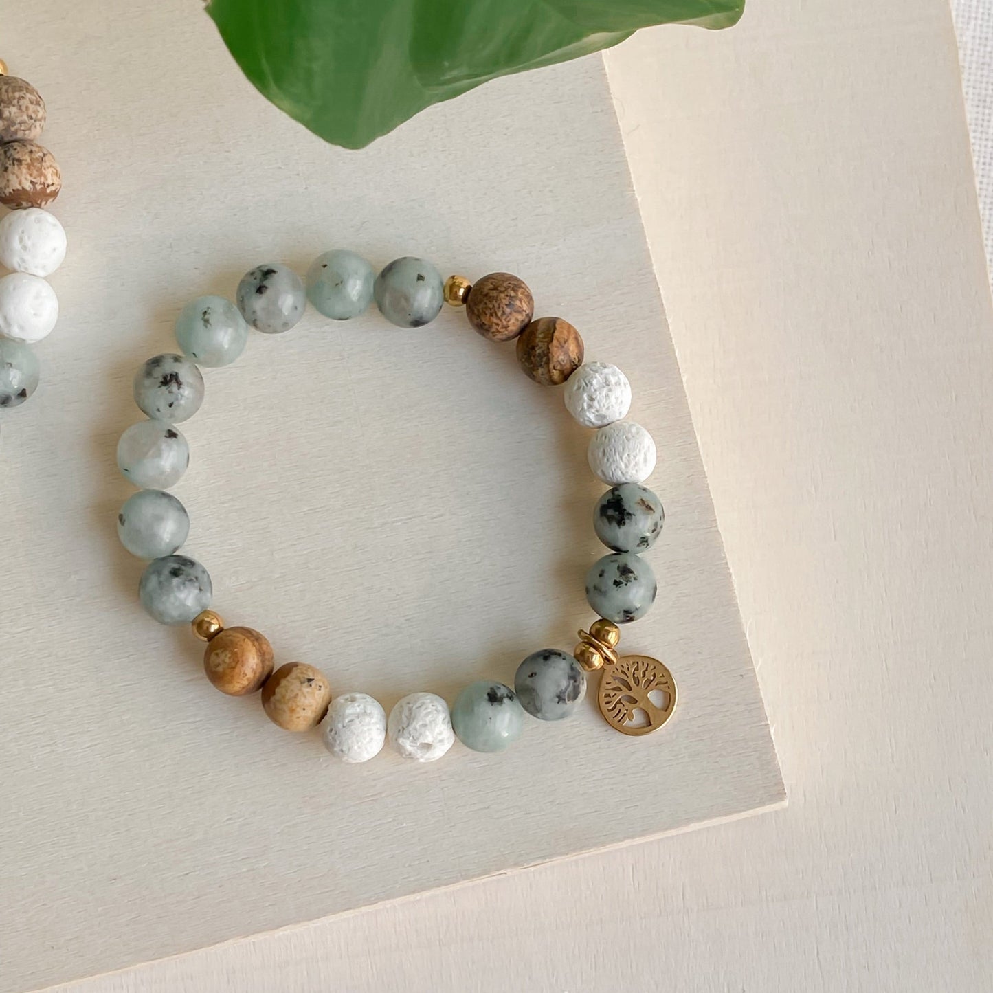 ARBRE DE VIE | Bracelet en pierres naturelles et acier inoxydable