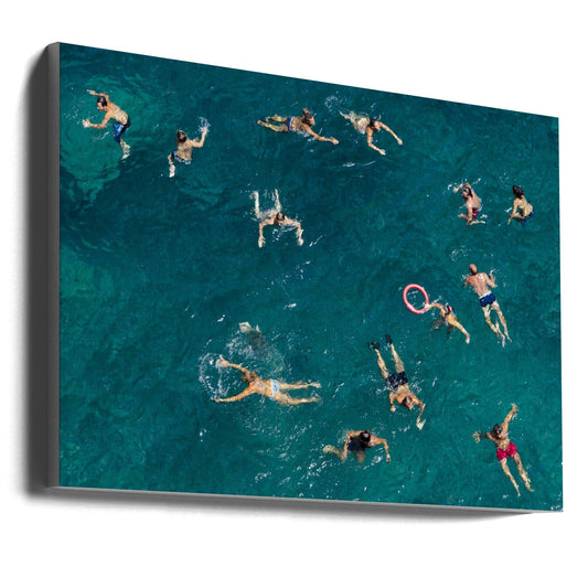 Wall art Blue water swim