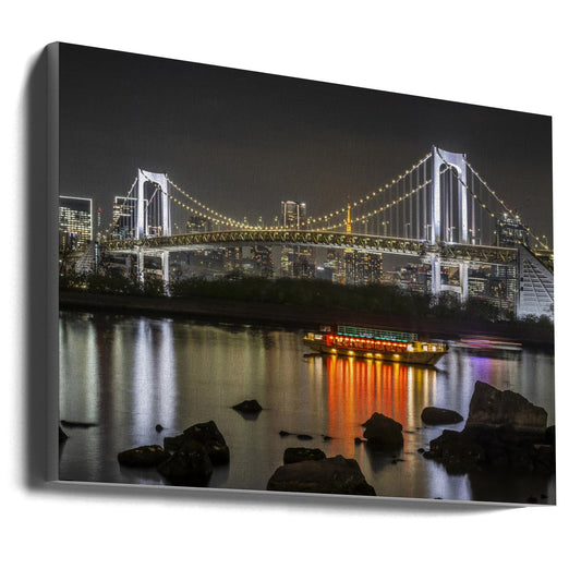 Wall art Gorgeous Rainbow Bridge with Tokyo Skyline in the evening