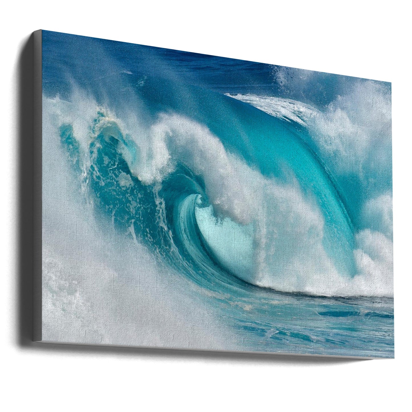 Wall art When the ocean turns into blue fire Canvas Print