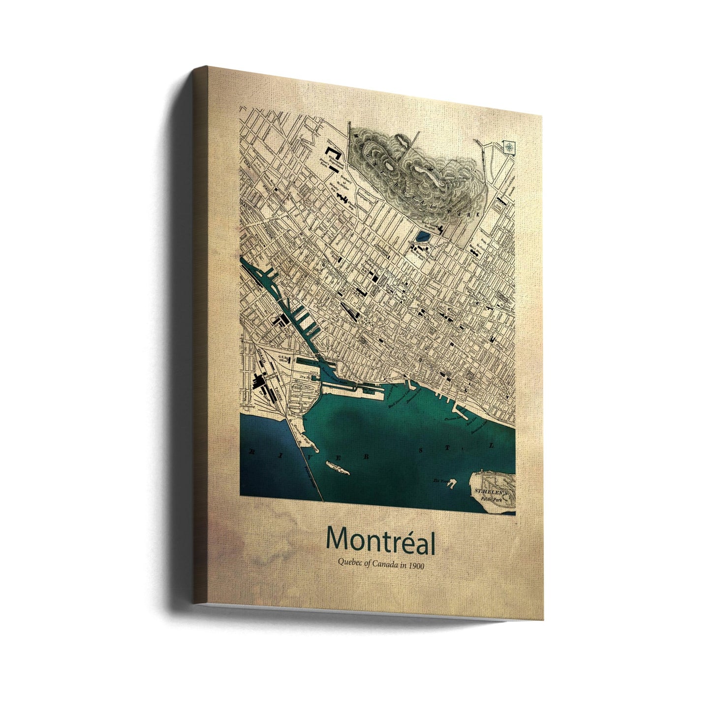 Wall art Montreal map
