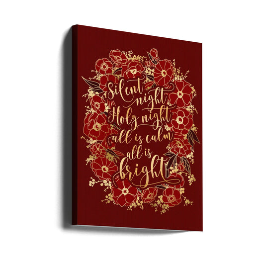 Wall art Silent night - red Canvas Print
