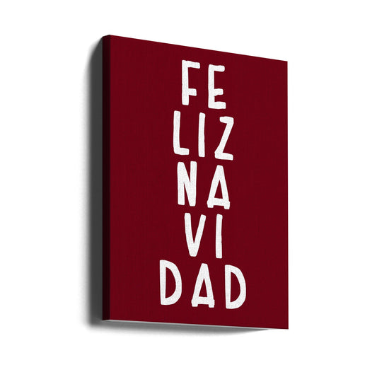 Wall art Simple Feliz Navidad Canvas Print