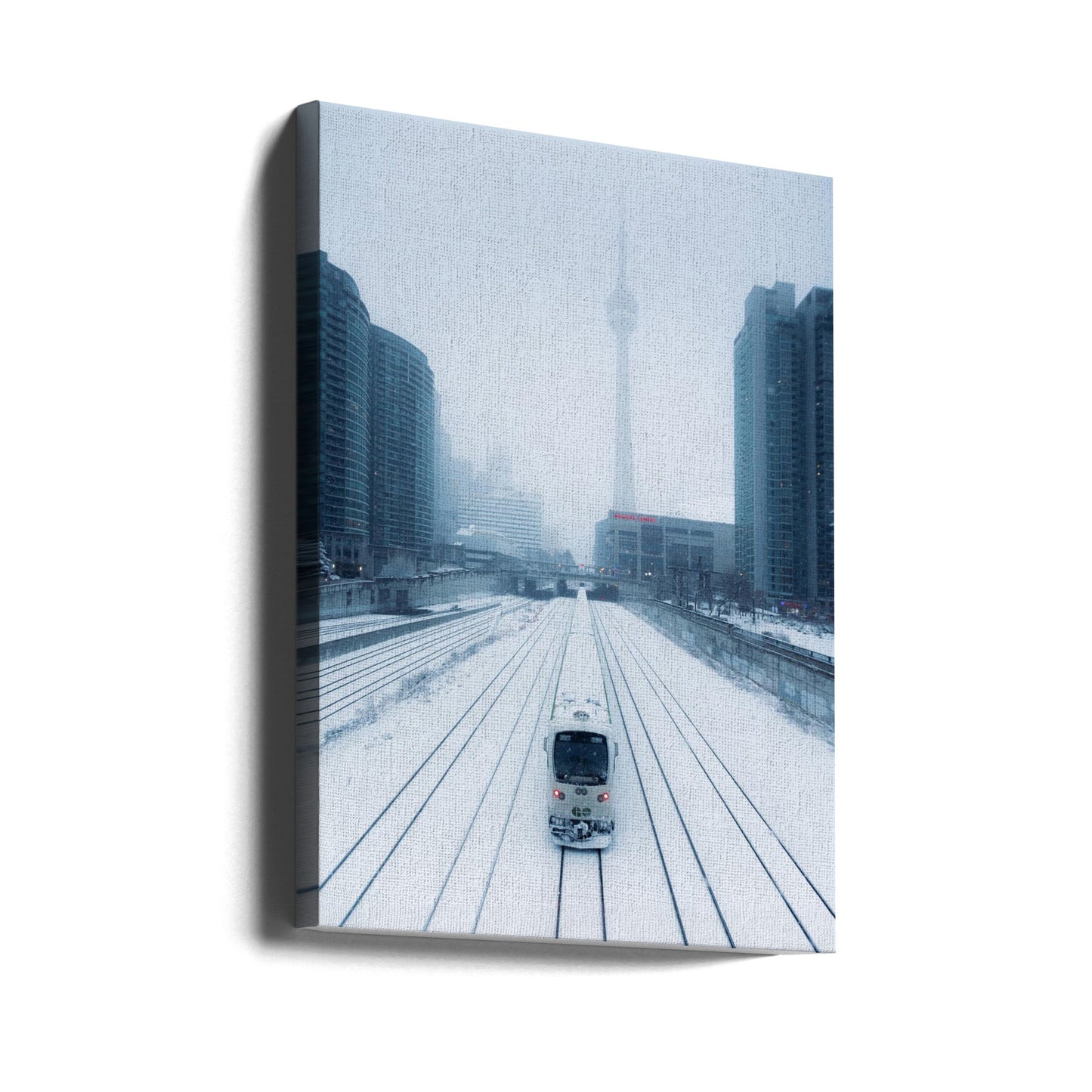 Wall art Train and Storm Canvas Print
