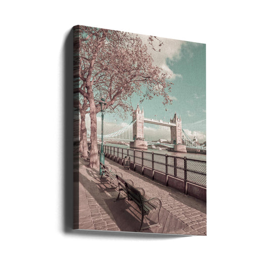 Wall art LONDON Thames Riverside & Tower Bridge | urban vintage style