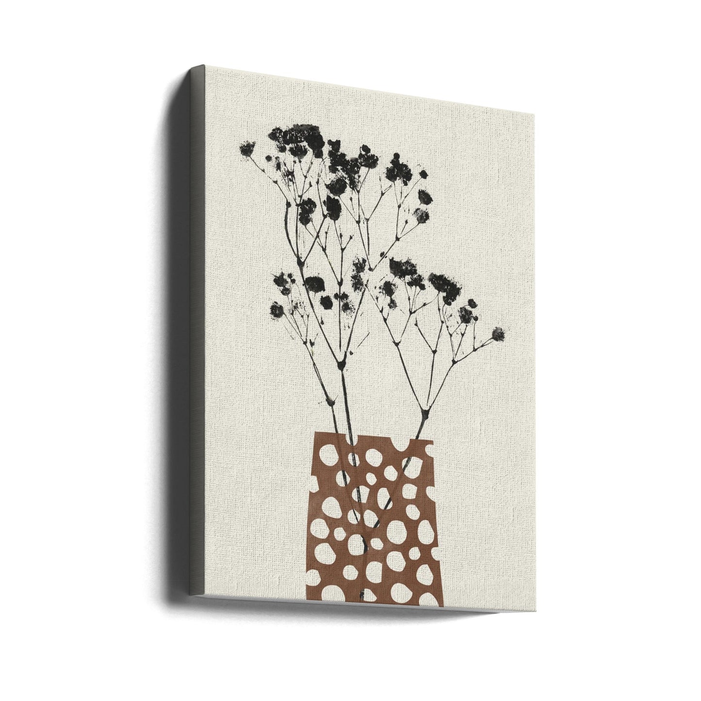 Wall art Gypsophila In a Brown Vase