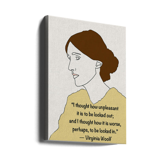 Wall art Virginia Woolf Art Yellow