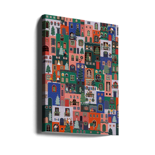 Wall art Holiday Houses Canvas Print