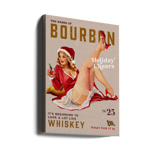 Wall art Babes of Bourbon Vol 25 Holiday Cheer Christmas Pinup