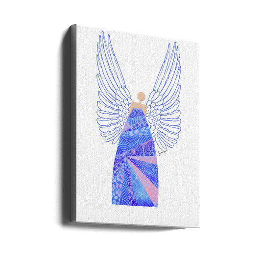 Wall art Angel in Blue Canvas Print