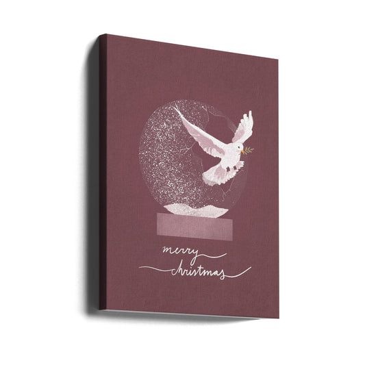 Wall art Snowglobe Dove Canvas Print