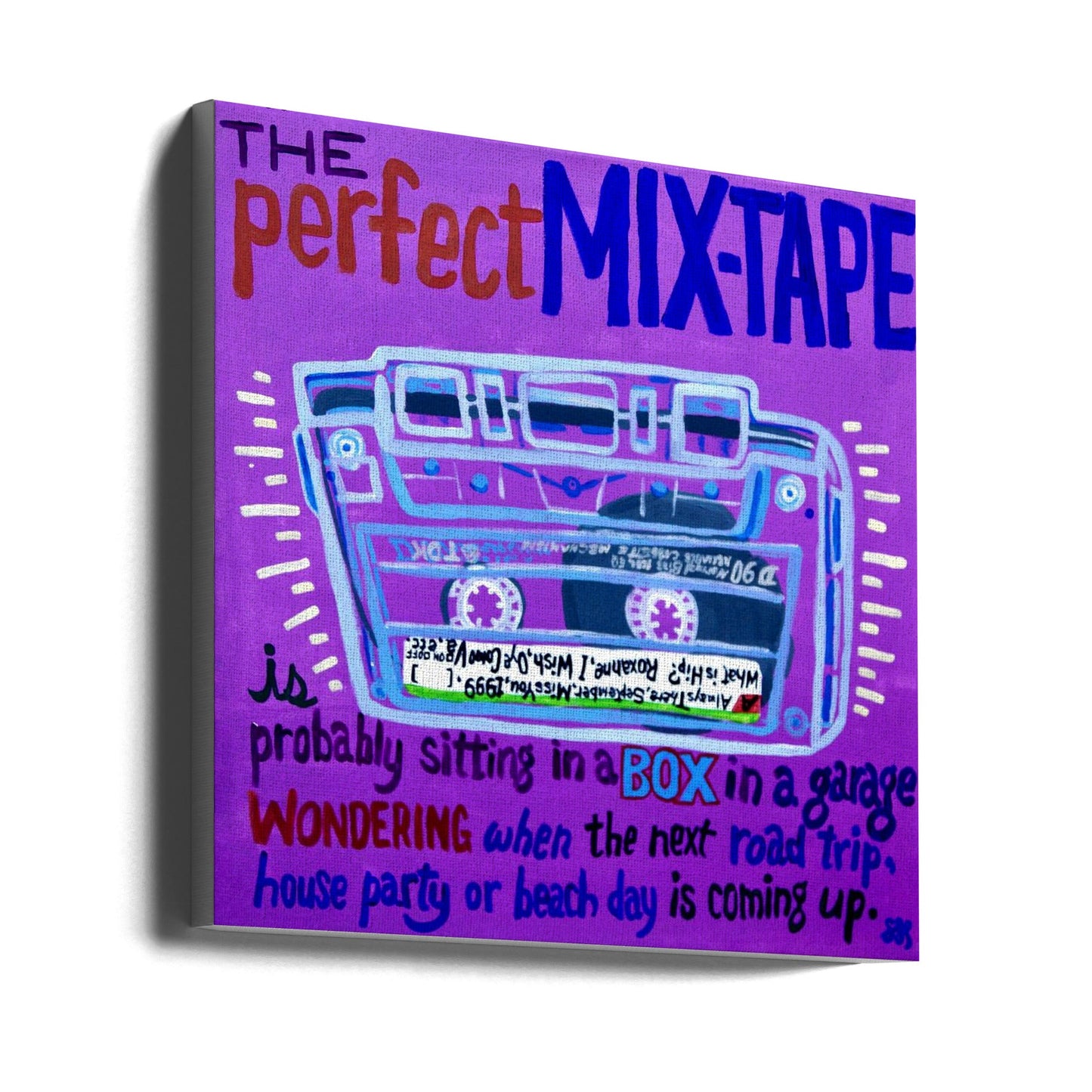 Wall art Mix Tape Canvas Print