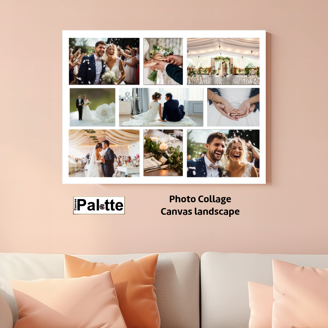 32″X24″ Collage Canvas Photo All Occasions 9 blocks