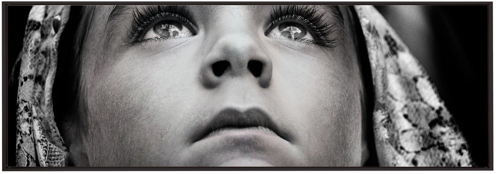 Wall art Girl with Sardinian traditional veil