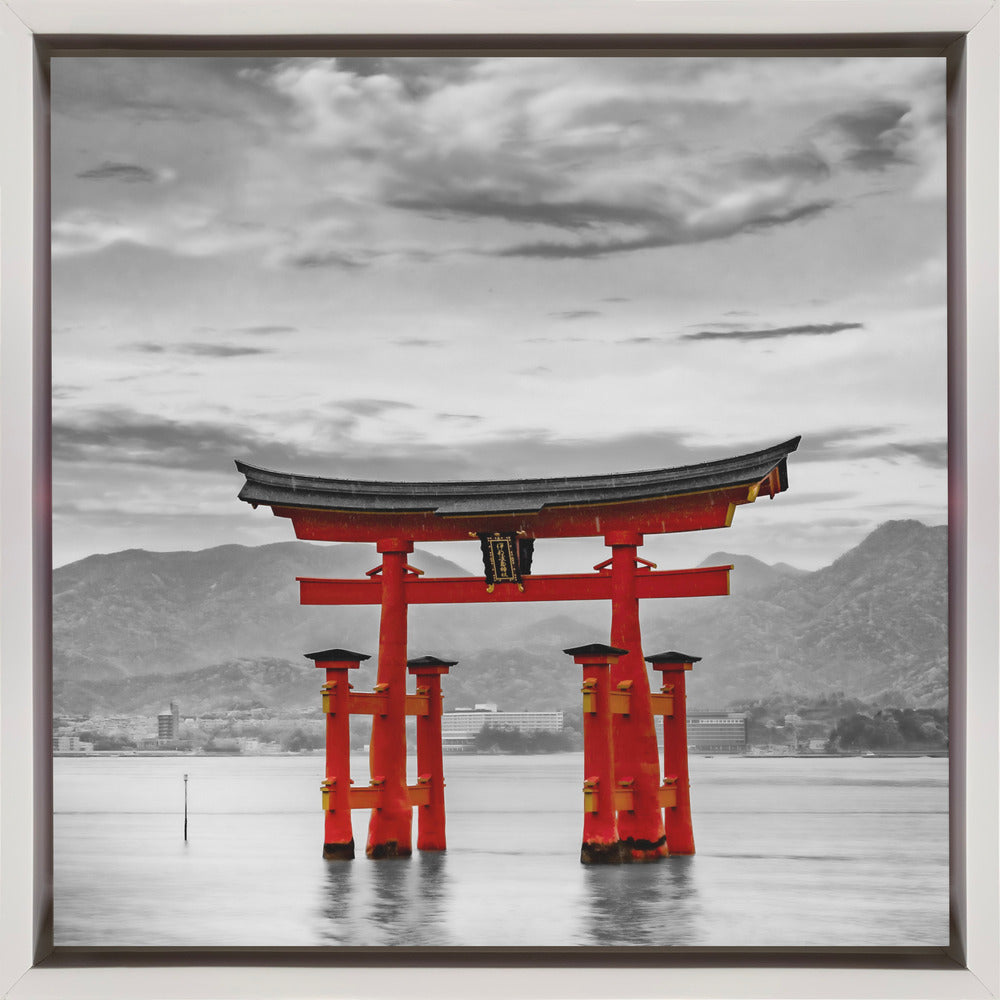Wall art Torii of Itsukushima Shrine on Miyajima - colorkey