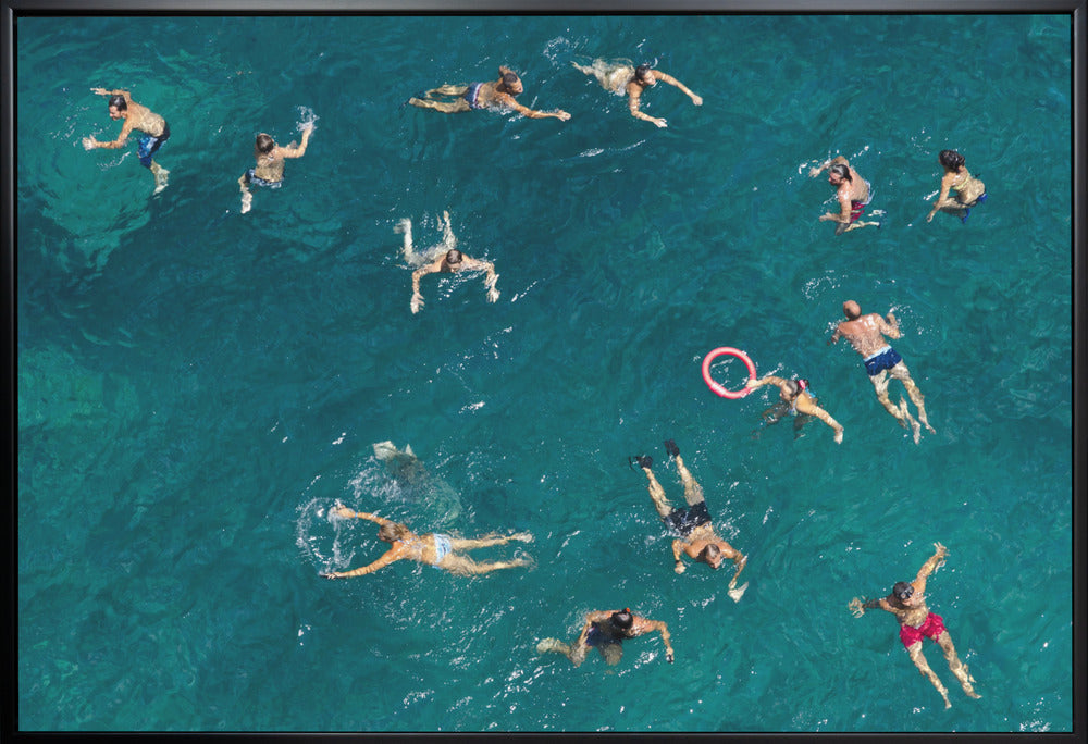 Wall art Blue water swim