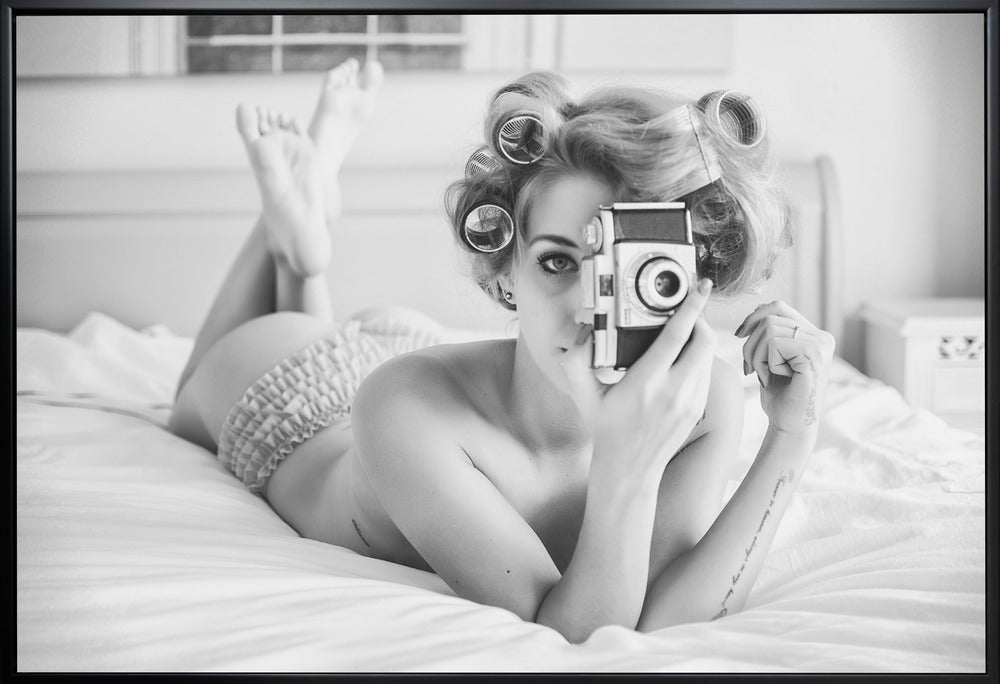 Wall art A chick, a click, and a curl