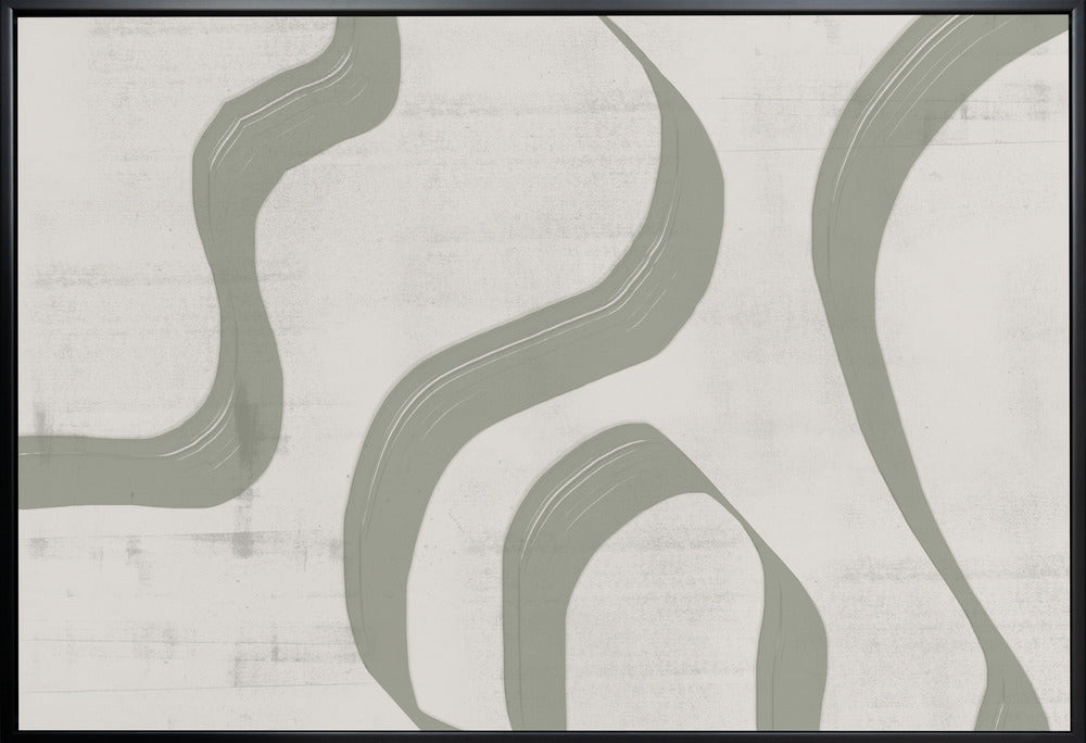 Wall art Green Waves No.2