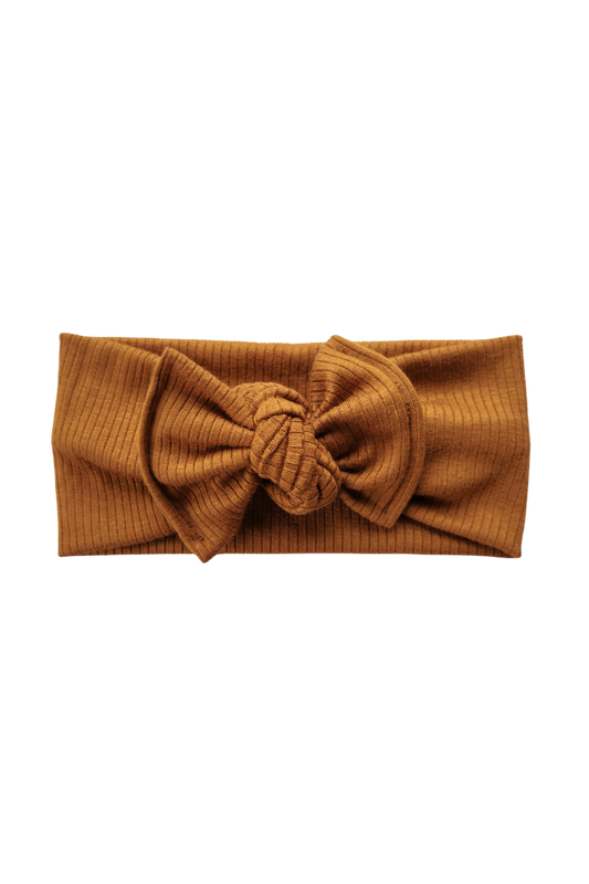 Modal Ribbed Headwrap | Caramel