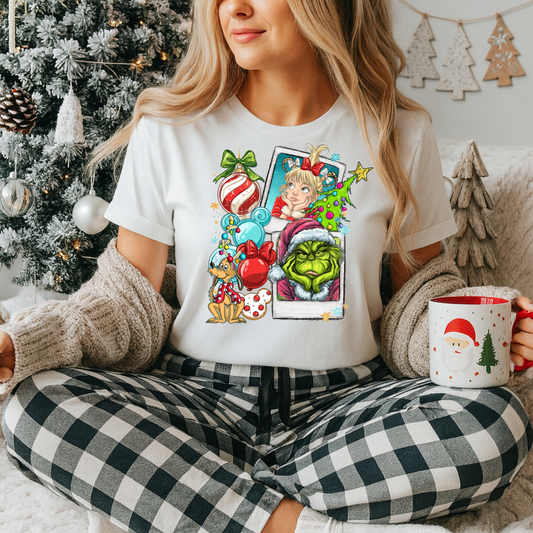 Hoody Crewneck – Grinchh & Cindyy Lou Who Christmas Ornaments Sweatshirt Design