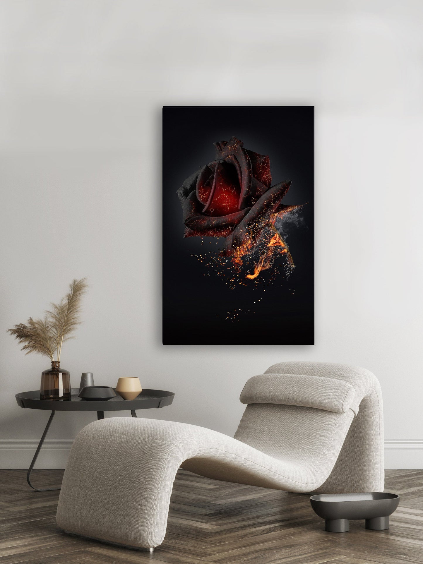 Canvas Print-Burning Rose-Wall art