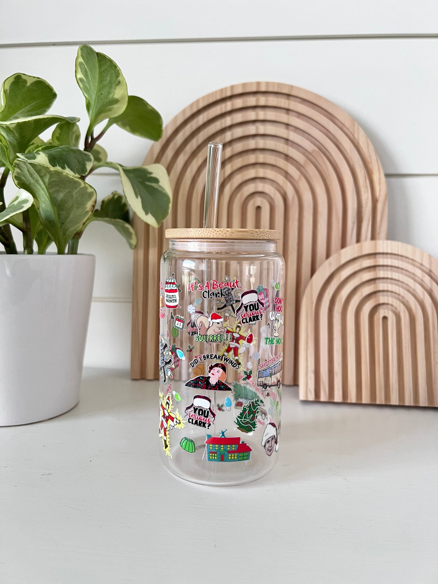 Christmas Vacation Glass Cup