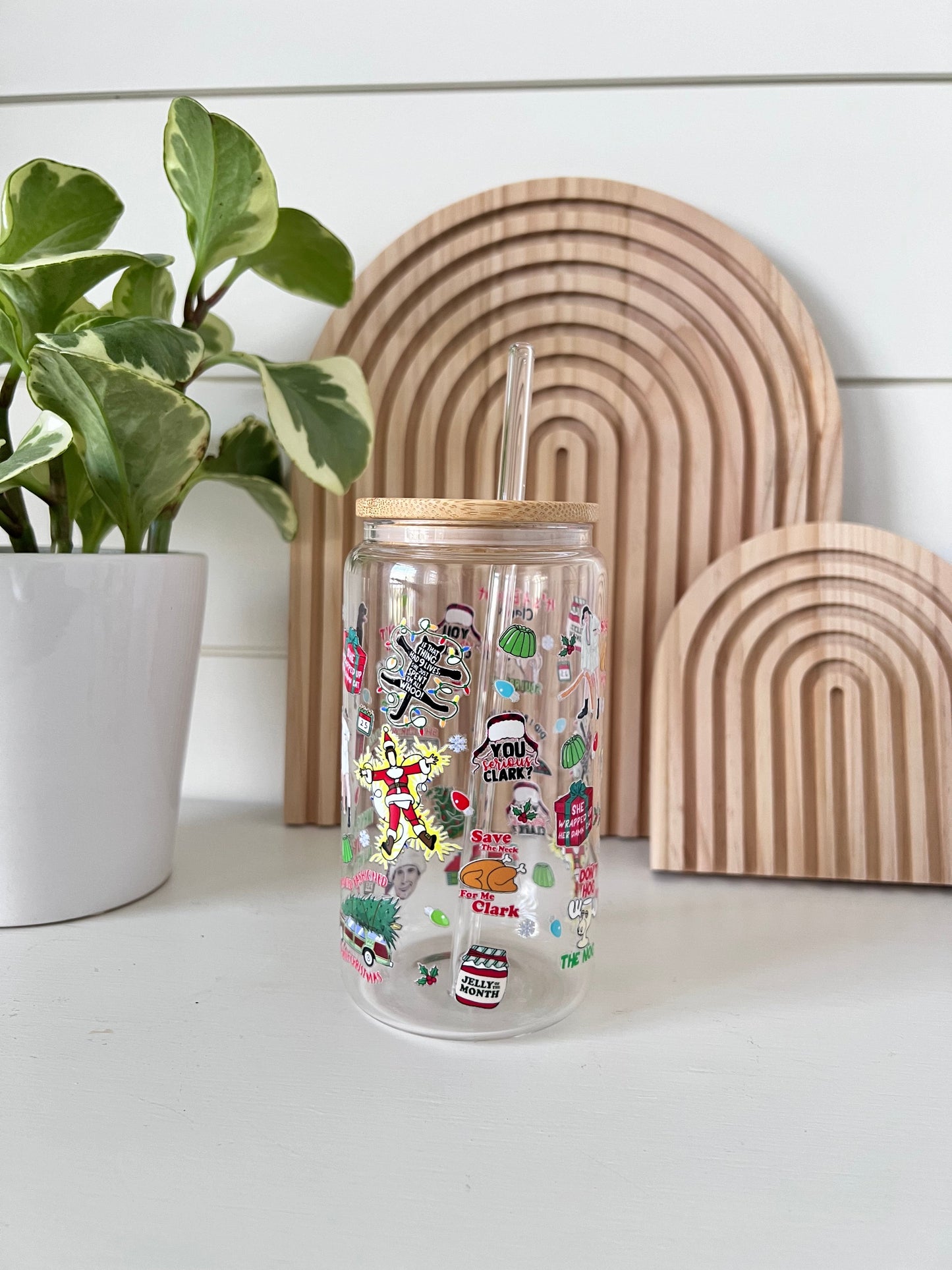 Christmas Vacation Glass Cup