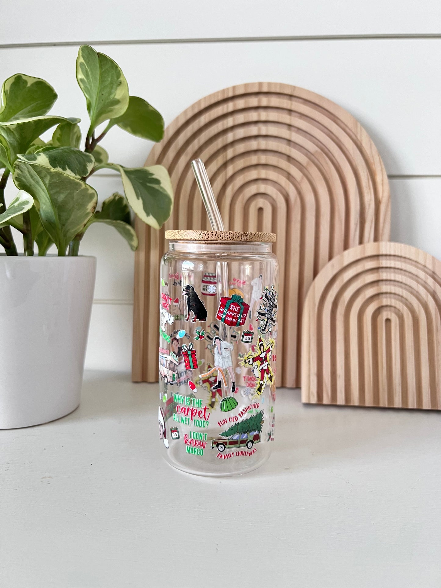 Christmas Vacation Glass Cup