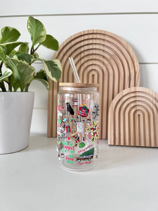 Christmas Vacation Glass Cup