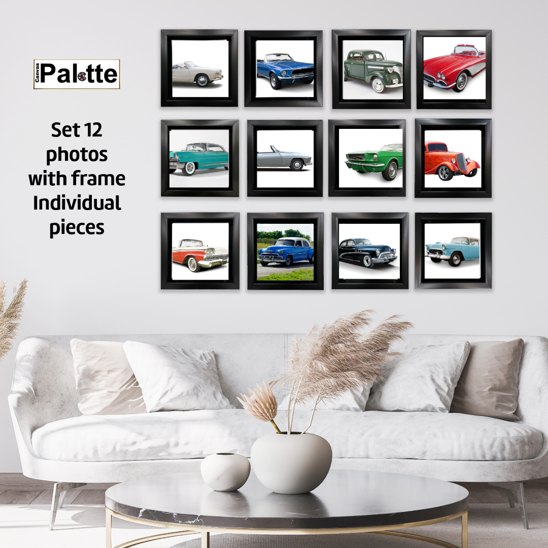 Canvas Print-Set of 12 Framed Square