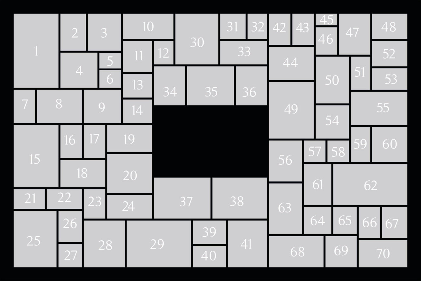 36″X24″ Collage Canvas 70 Photos