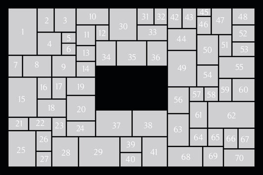 36″X24″ Collage Canvas 70 Photos