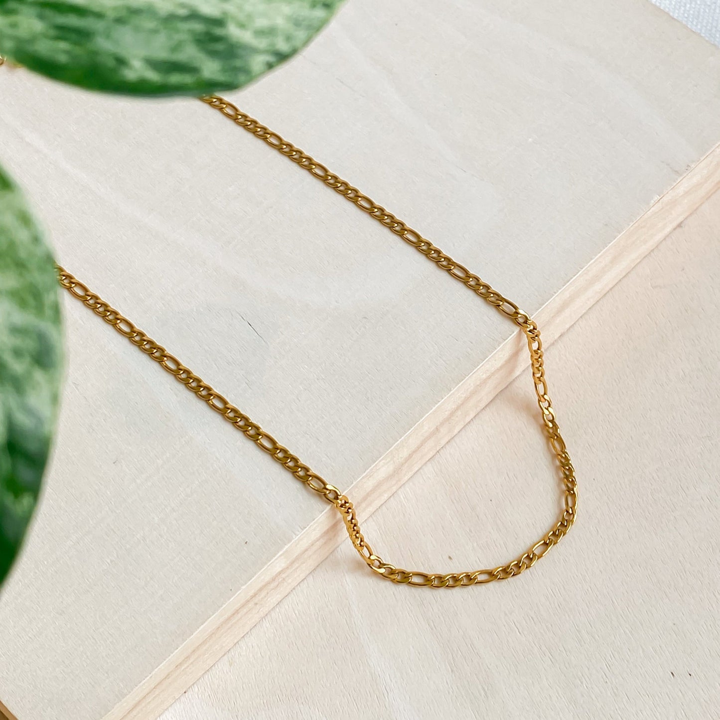 Collier chaîne en acier inoxydable plaqué or 18K | AURORA