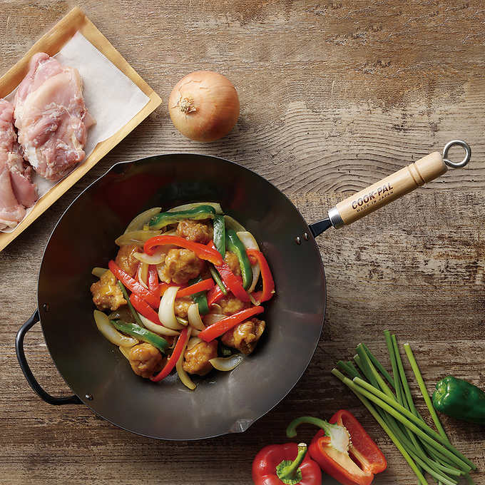 Yoshikawa Japan | Cook-Pal Ren Nitrided Carbon Steel Wok 36cm