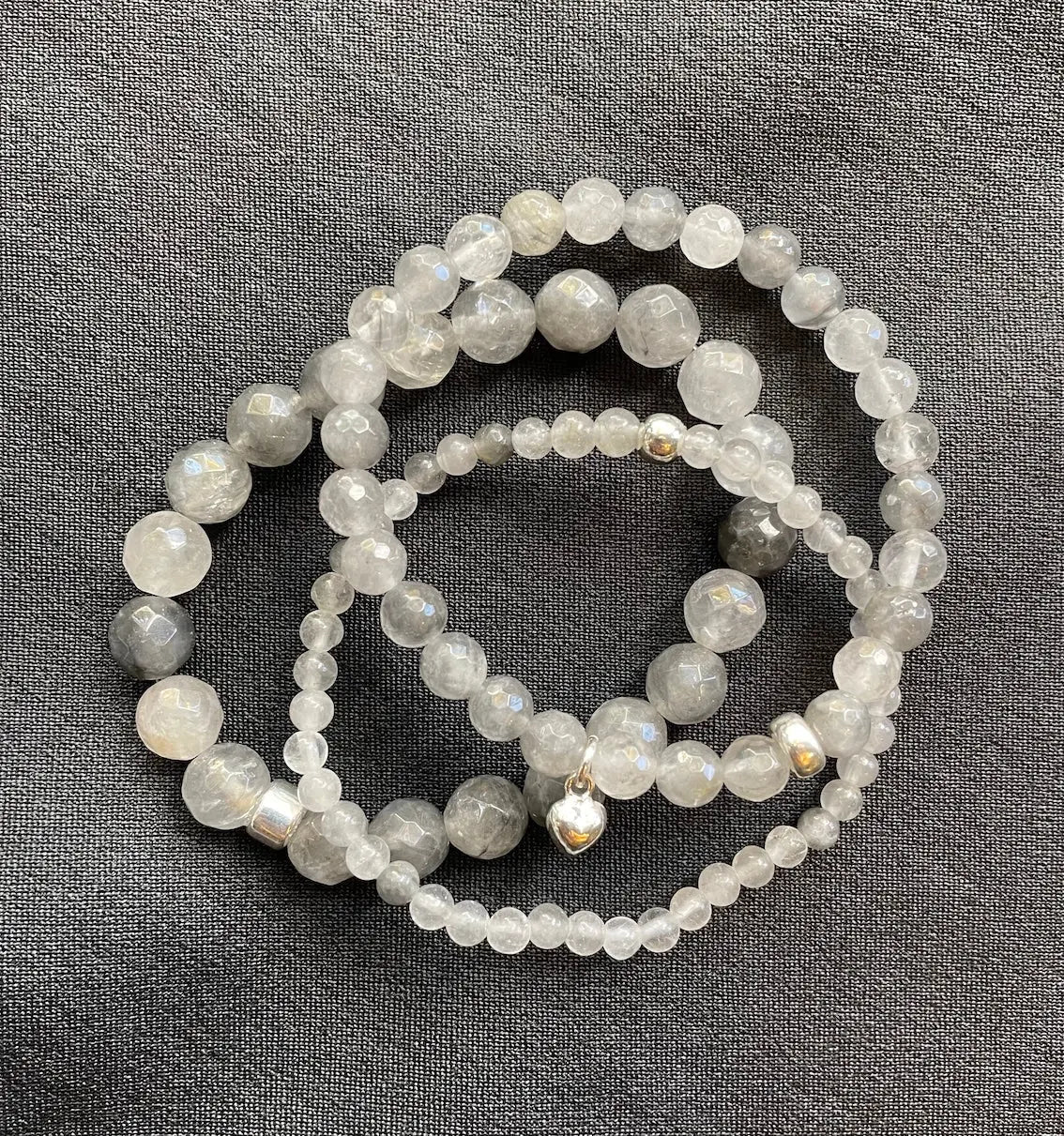 50 Shades of Grey Bracelet Stack