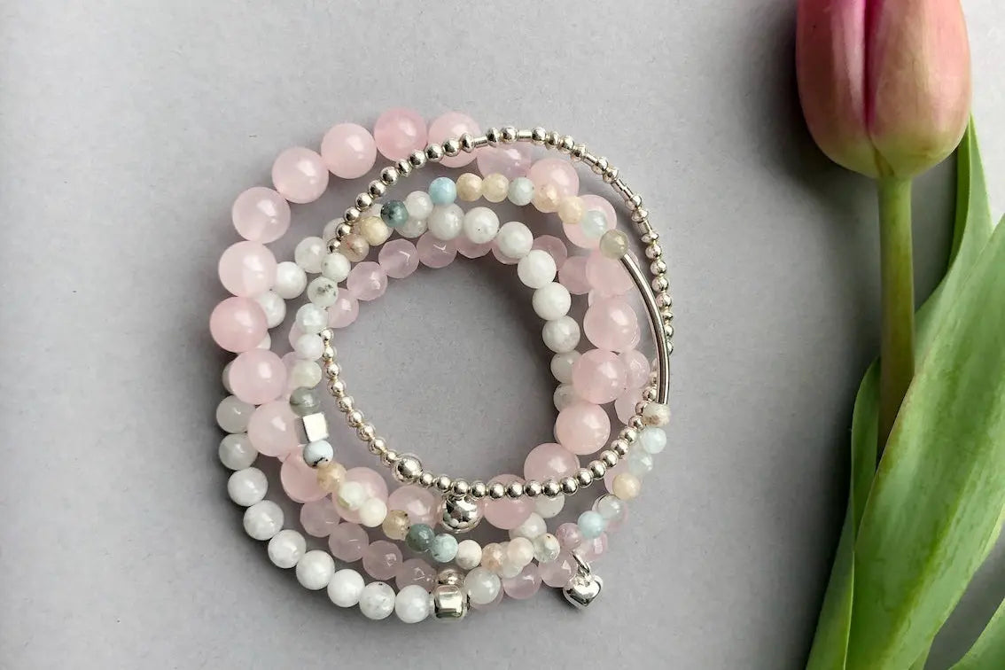 Love Morse Code Bracelet Stack