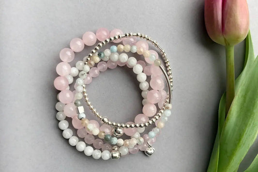Love Morse Code Bracelet Stack