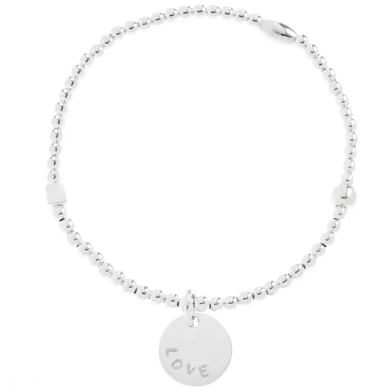 Petal Silver Bead Bracelet